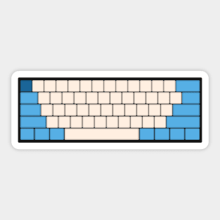 Mechanical Keyboard - Williams F1 Team Colour Scheme Sticker